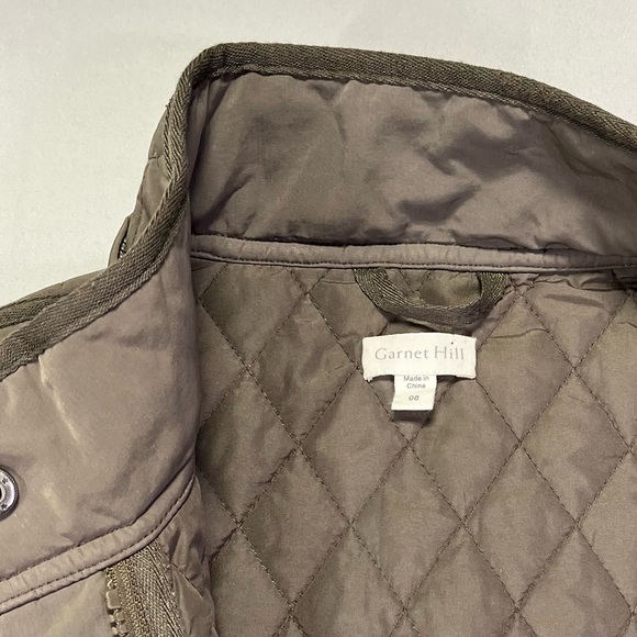 Garnet Hill Women's Quilted Car Coat Chocolate Brown Puffer Jacket - 8 - Picture 4 of 8